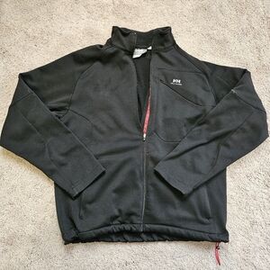 Helly Hansen Vintage Black Full Zip Jacket M Cinch Waist Fleece Lined PG 58605A